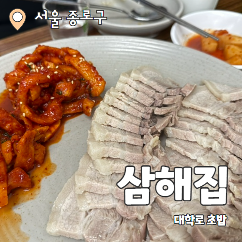  삼해집 : 종로3가 보쌈골목에서 가장 깔끔한 보쌈집 내돈내산 후기