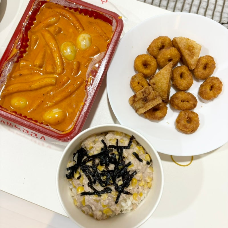 신전떡볶이 마라로제 후기 치킨링과 함께 !