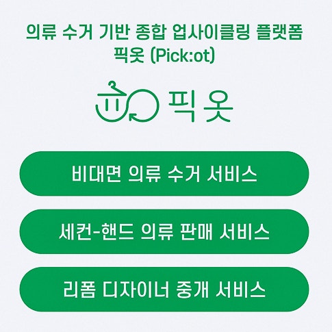  업사이클링 뜻 / 사례, 비대면 의류수거 서비스 픽옷