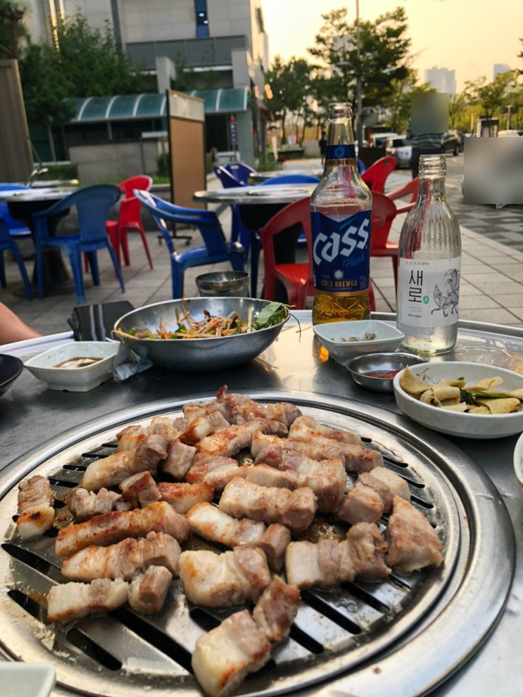  인천 송도 야장 맛집 엄차고 고깃집 삼겹살 냉면 냠냠