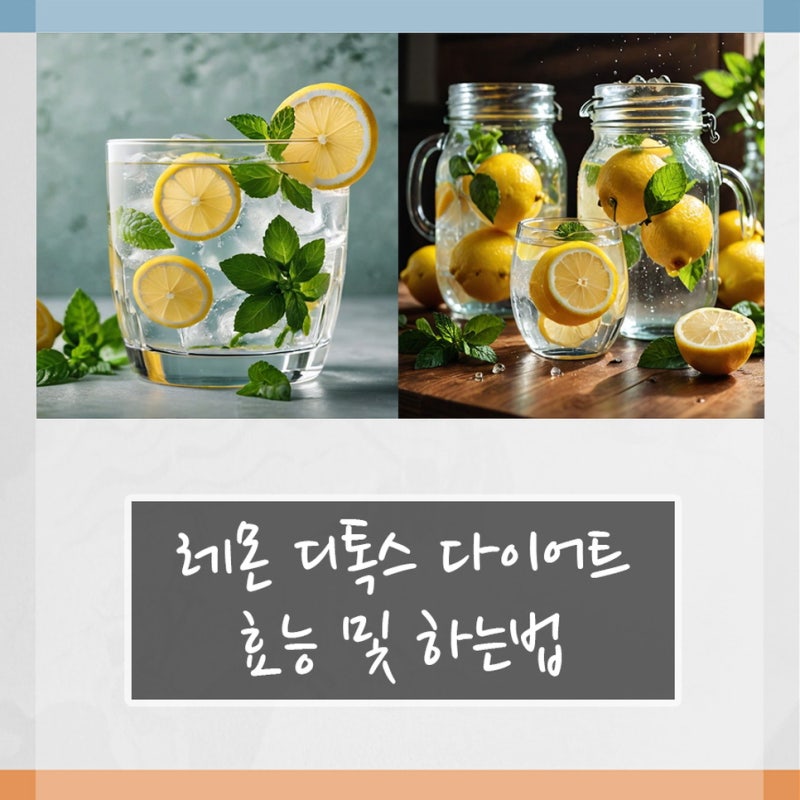 레몬 디톡스 다이어트 효능 및 하는법