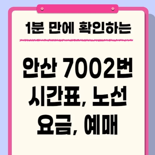  7002번 버스 시간표 예매 노선 김포공항 타는 곳