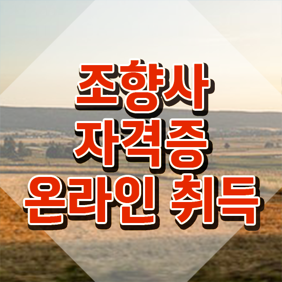  , 조향사 간단하게 취득한 방법