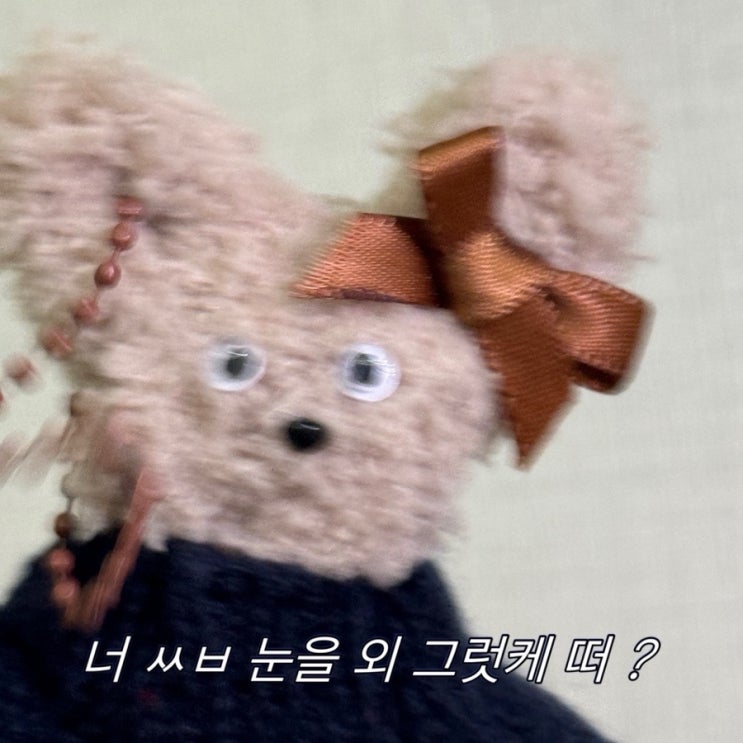  왜요? 제가 모루인형같아 보이세요?