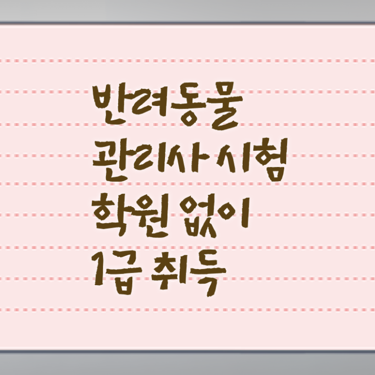  반려동물종합관리사 , 반려동물관리사 자격증 15일 만에 합격정보 , 구직정보