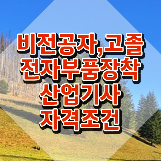  전자부품장착산업기사 필기 준비물 전자부품장착산업기사 시험응시조건 독학으로 편하게 준비한 전략