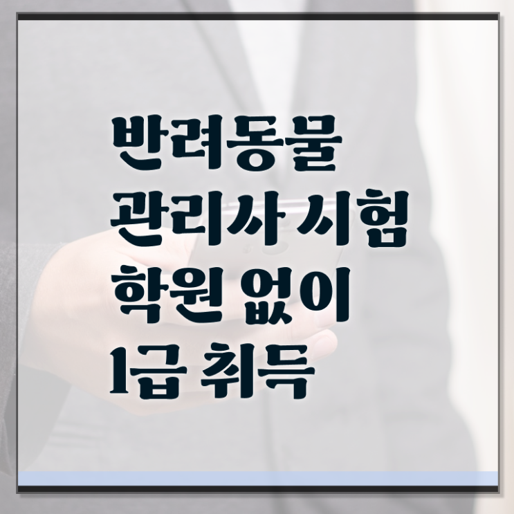  반려동물종합관리사 , 반려동물관리사 자격증 온라인으로 취득했던 후기 알려드려요