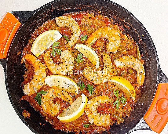  간단한 빠에야 만들기 레시피 스페인 음식 해산물 볶음밥 요리 방법 파에야 뜻 paella de gambas