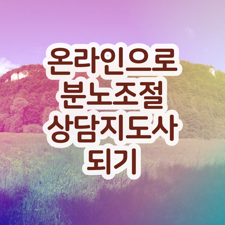  분노조절장애 기본정보 , 온라인으로 분노조절상담지도사 준비 과정 추천합니다