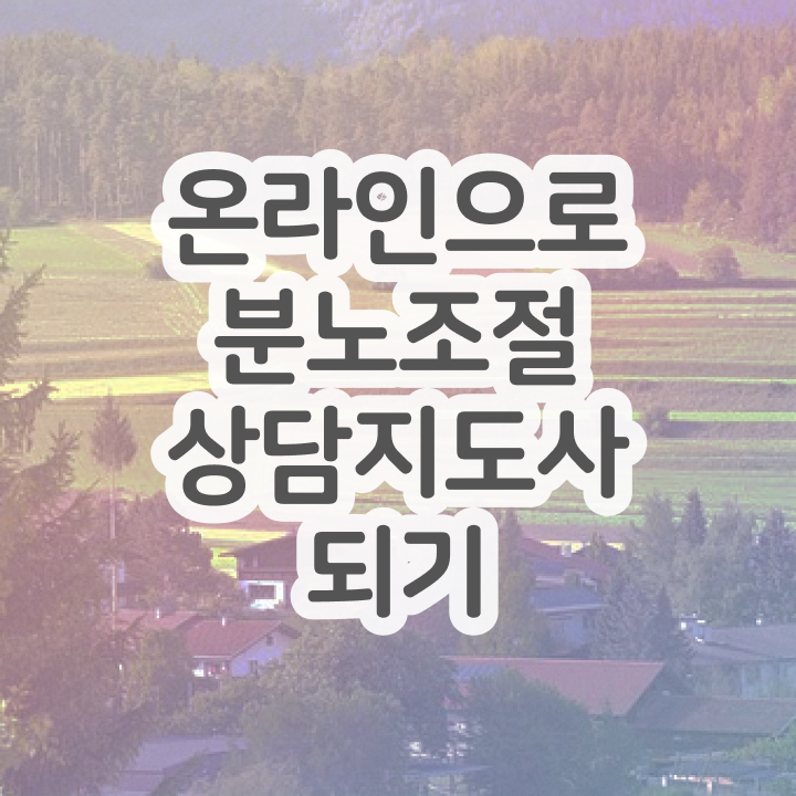  분노 조절장애원인 인강만 듣고 분노조절상담지도사자격증 합격한 후기 여기서 확인하세요