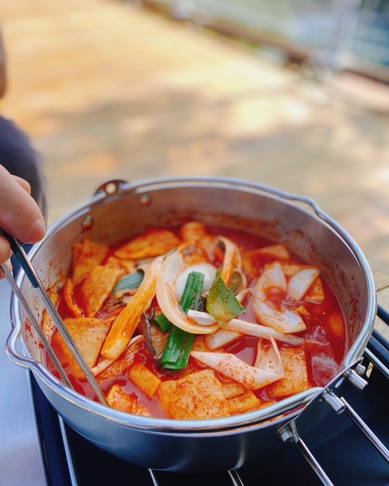 장우손 부산어묵 캠핑 간식 술안주 쌀 떡볶이 어묵탕 오뎅탕 간단 국물 요리 밀키트