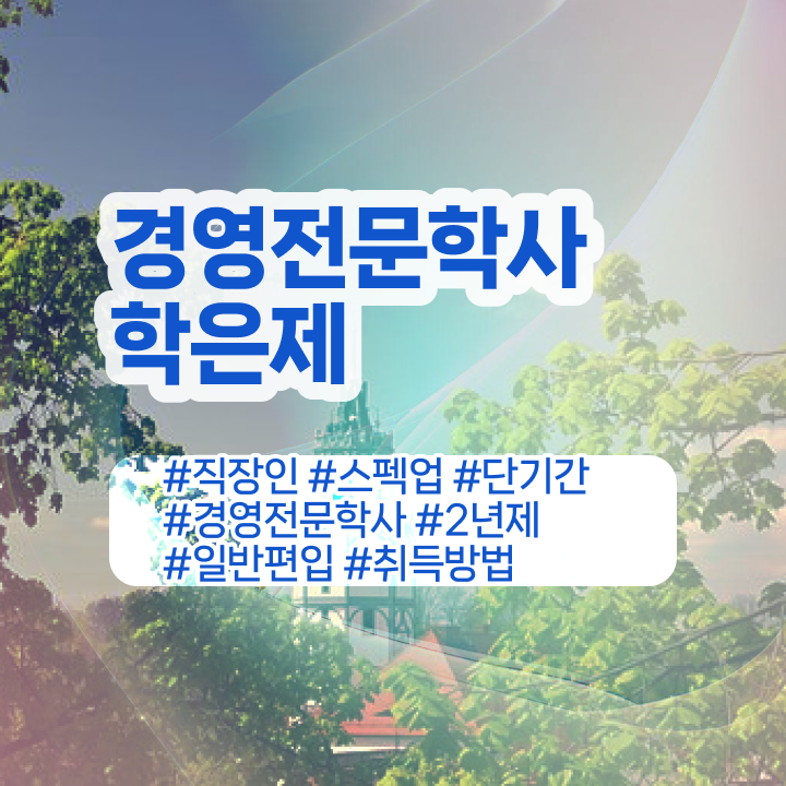  학점은행제 경영학 자격증 추천 , 경영학 학위 고졸도 초단기 준비한 비법