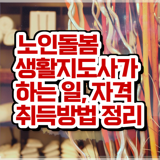  노인돌봄서비스 신청 , 노인돌봄생활지원사 자격증 2주 만에 취득한 노하우 , 전망