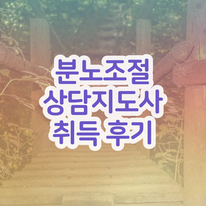  분노조절상담지도사2급자격증취득법 , 온라인 교육으로 분노조절상담지도사 준비 과정