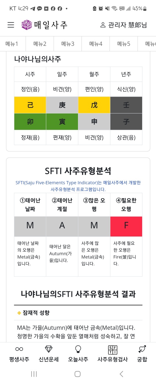  SFTI와 MBTI의 공통점과 차이점. 나를 더 깊이 이해하는 길