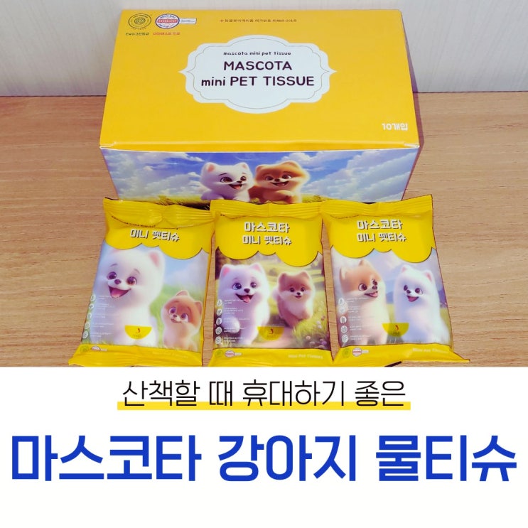  산책할 때 좋은 휴대용 펫티슈 (EWG 그린등급)