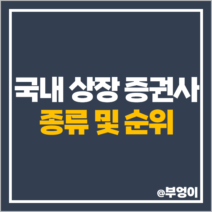 국내 상장 증권사 순위 증권회사 주식 삼성증권 대신증권 주가 유안타증권 국내 상장 증권사 순위 증권회사 주식 삼성증권 대신증권 주가 유안타증권