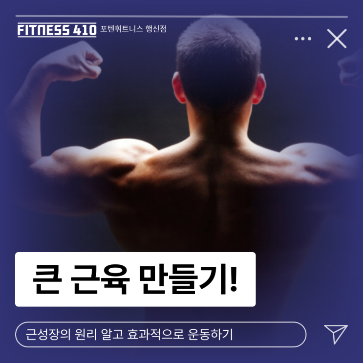  근육은 대체 어떻게 커지나요 큰근육 만들기 행신헬스장 행신헬스 행신동헬스장 행신PT 행신피티 다이어트 체형교정