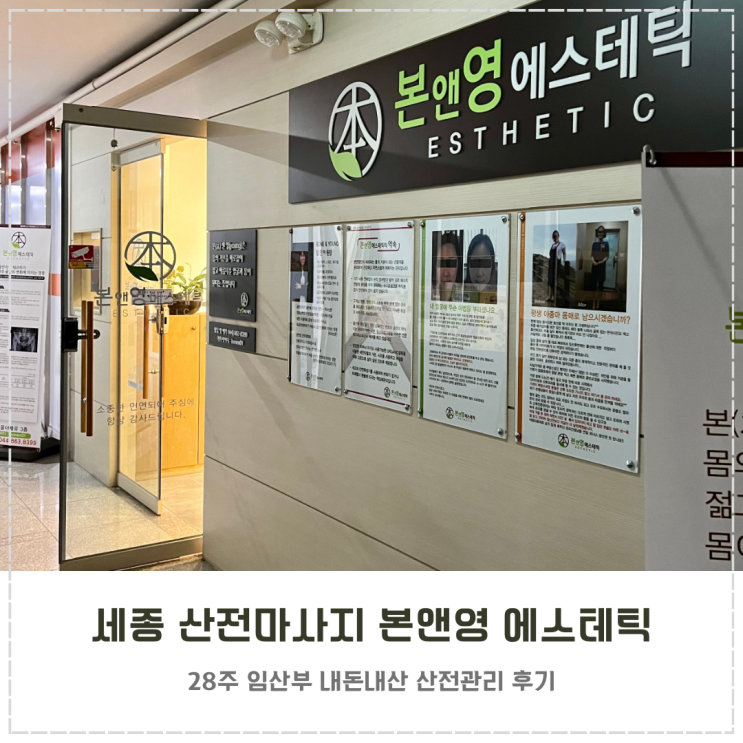  28주 임산부 세종 산전마사지 본앤영 에스테틱 내돈내산 후기