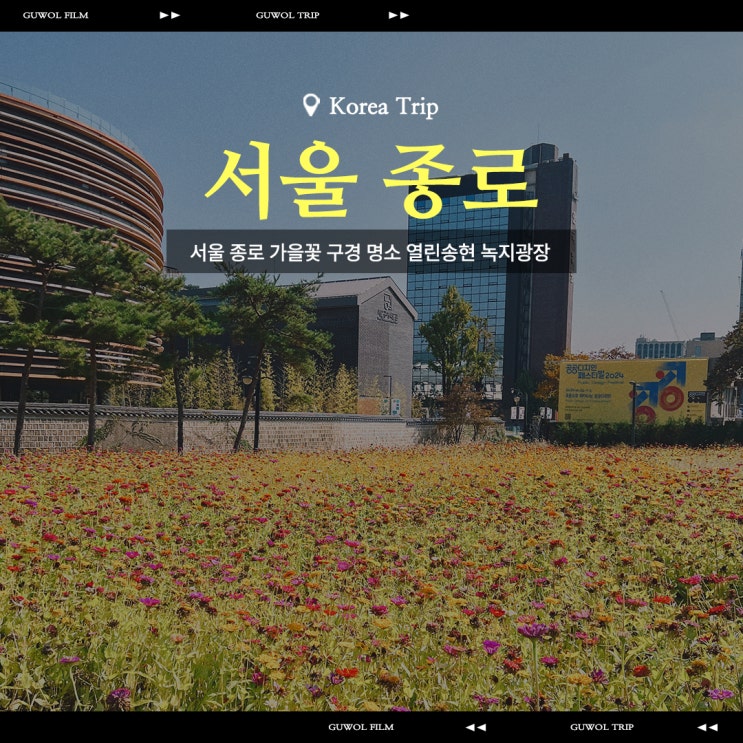  서울 종로 가을꽃 구경 명소 10월 열린송현 녹지광장 산책길