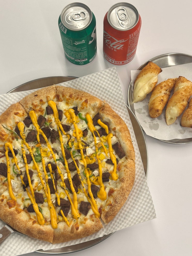  청담역맛집 피자스쿨 에이플러스 지구식단직화피자 크림치즈꽈배기 후기