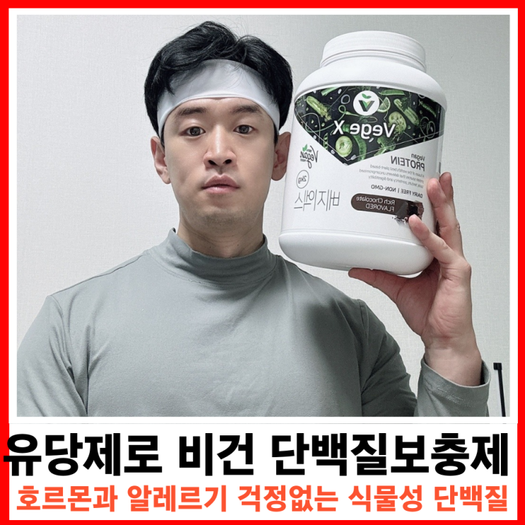  유당제로 부담 없이! 비건 식물성 단백질 보충제 베지엑스