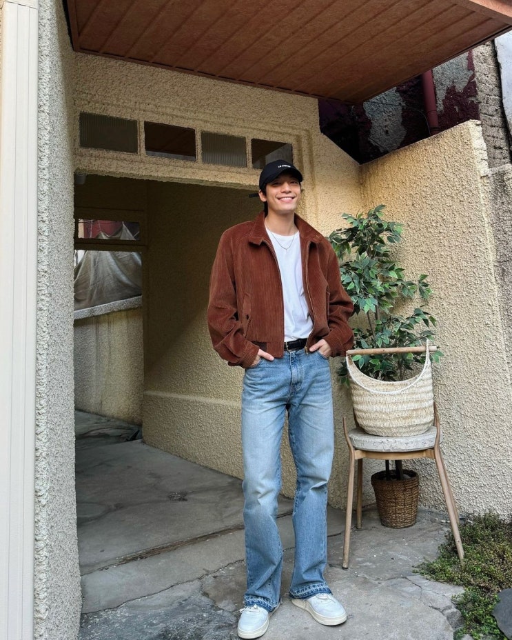  위하준 30대 가을 패션 코디 렉토 잭 코듀로이 해링턴 점퍼 추천!