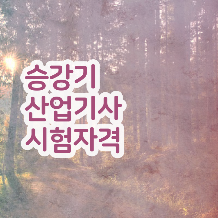  승강기산업기사 필기 시험 요건 승강기산업기사 응시자격 독학으로 편하게 완료한 과정