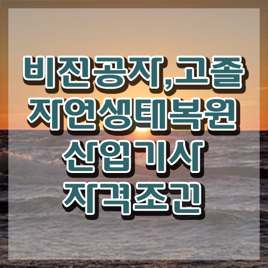  자연생태복원산업기사 시험응시조건 온라인으로 편하게 끝낸 전략