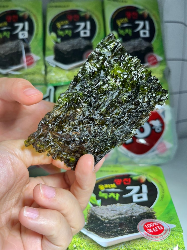  바삭하고 건강한 맛! 올웨이즈블루 광천 김으로 도시락 완성