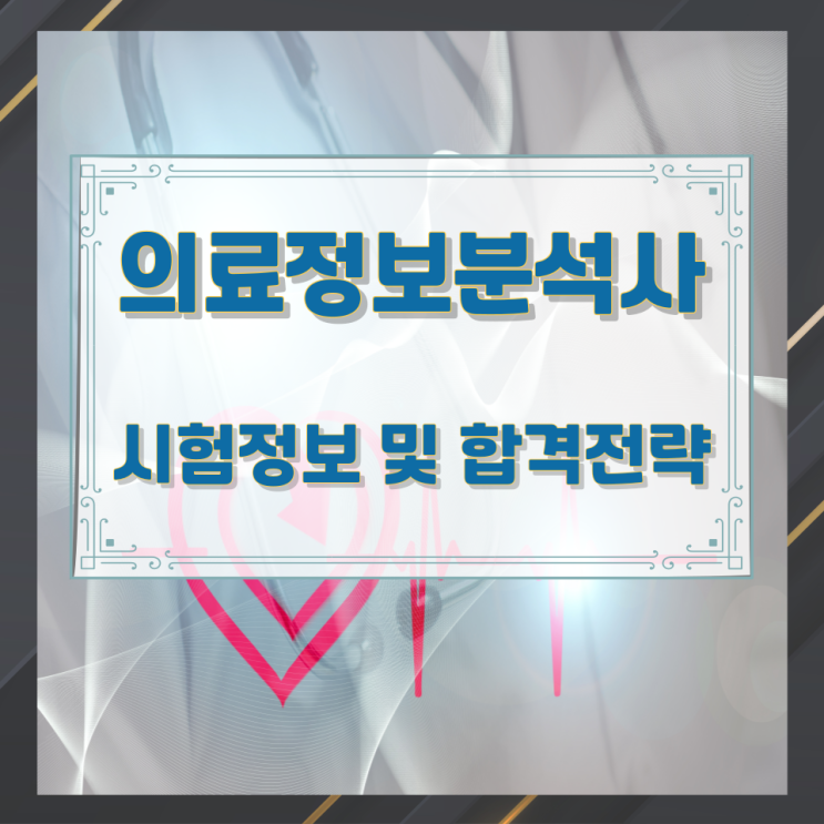의료정보분석사 시험정보 및 합격전략 의료정보분석사 시험정보 및 합격전략
