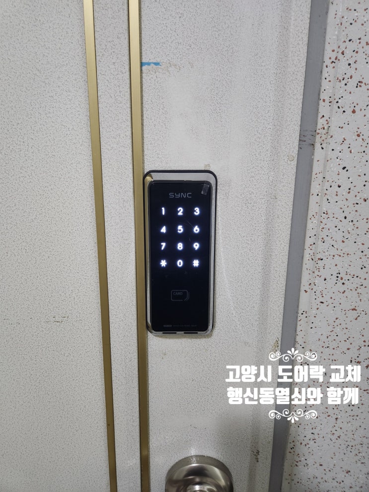  도어락 고장 해결, 번호키 설치와 교체 까지! 고양시 행신동열쇠와 함께