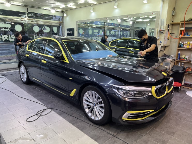  bmw530i 글래스코팅 미라지골드 시공  수입차덴트 보험수리