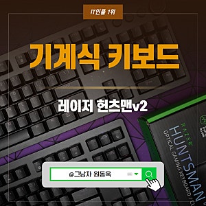 게이밍 기계식 키보드 추천, 레이저 헌츠맨v2 리니어 텐키리스 키보드