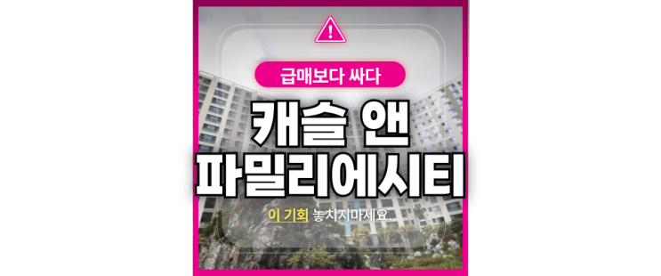  김포아파트경매 김포신곡6지구 캐슬앤파밀리에시티1단지 급매