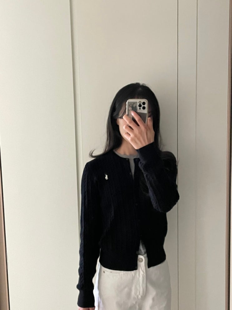  폴로, 걸즈 가디건 XL 사이즈 블랙 성인여성 구매후기