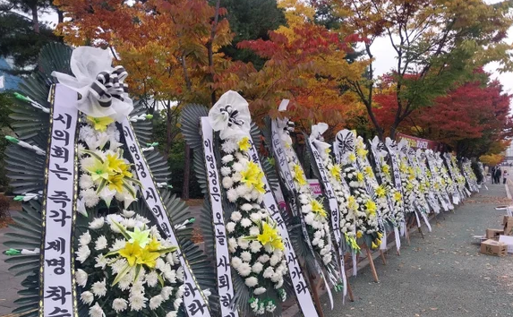 공직자 책임 묻는 <b>근조화환</b> 시위, 학폭 <b>논란</b>에 성남지역사회가... 