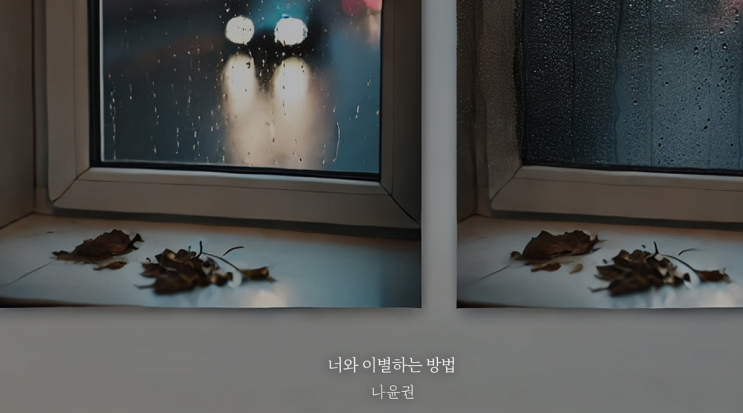  그리움때문에 매일같이 술에 취하는 감정을 가진 노래 나윤권 - 너와 이별하는 방법[듣기/가사]