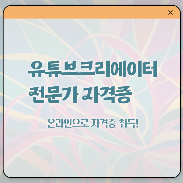  유튜브크리에이터전문가 인증 , 유튜브크리에이터전문가 자격증 1달 만에 시험준비 궁금증 해결