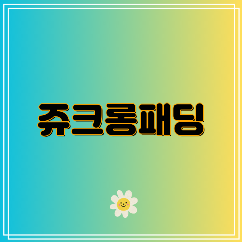쥬크롱 패딩 겨울 필수템 5가지 장점 비교 분석