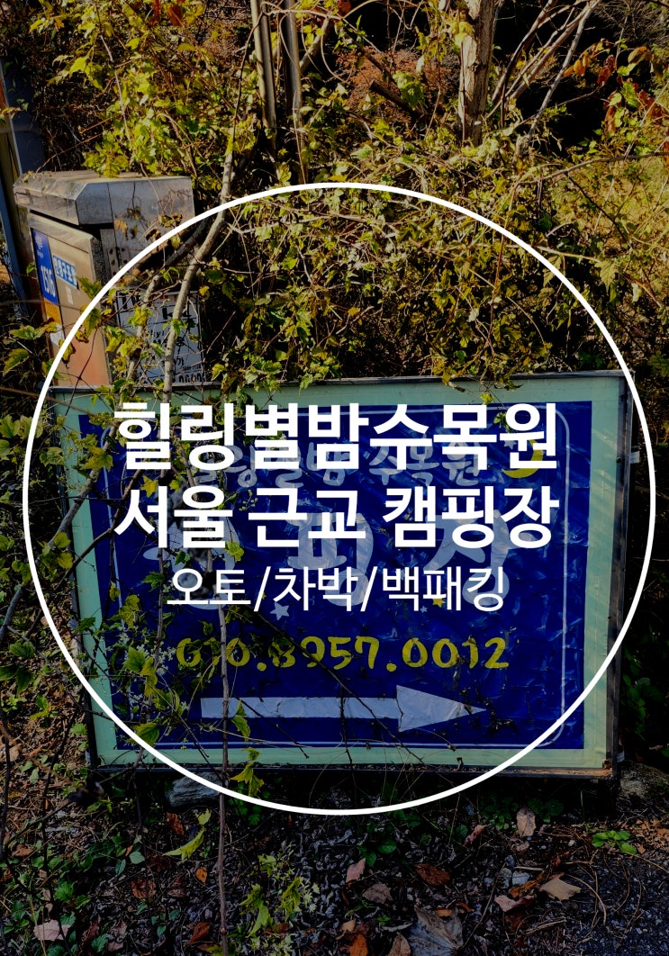  남양주 힐링별밤수목원캠핑장 서울 근교 오토캠핑, 차박, 백패킹이 가능한 캠핑장
