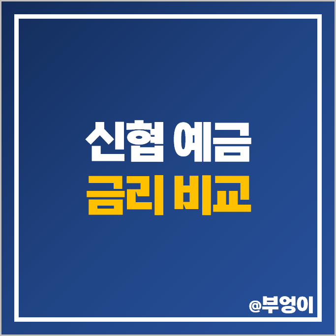 신협 정기예금 금리 특판 이자 높은 예금 비교 추천 신협 정기예금 금리 특판 이자 높은 예금 비교 추천