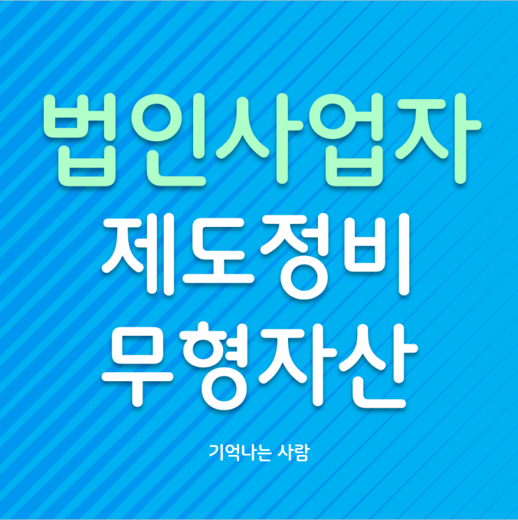  법인 제도정비 필요성, 무형자산 활용