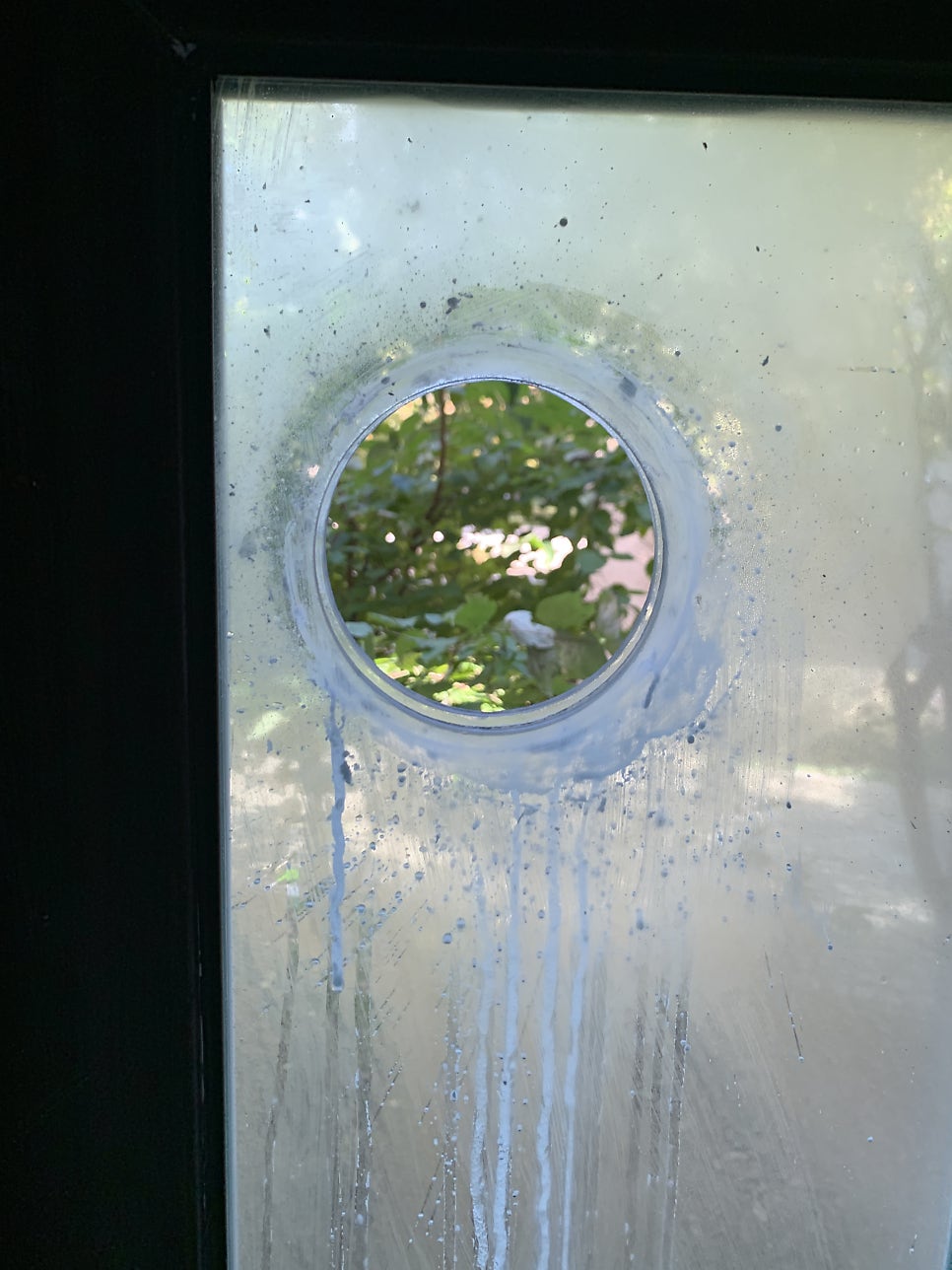 아파트 보일러배관설치 이중유리타공