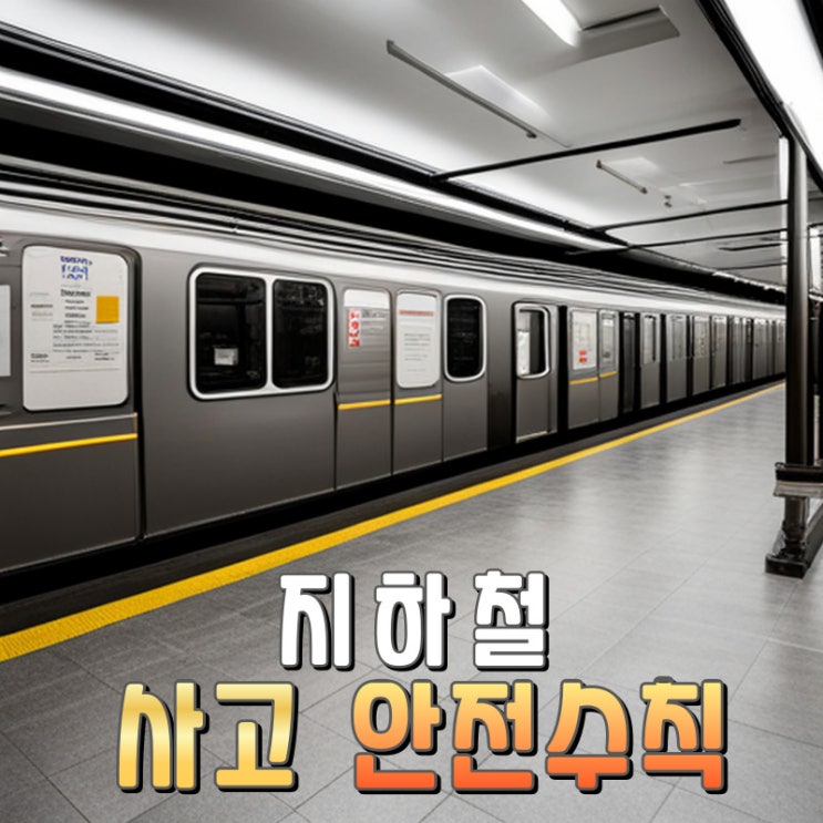 지하철 전동차 사고 안전수칙