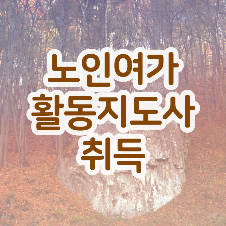  노인여가활동지도사 전문가 , 노인여가활동지도사자격증 간단하게 합격한 후기