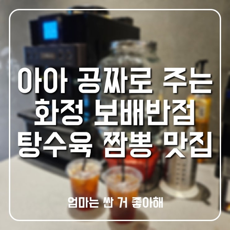  화정 보배반점 아아 공짜! 통오징어짬뽕과 1인 탕수육세트 후기