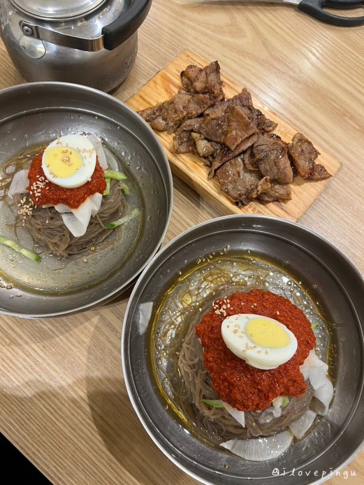  냉면과 숯불고기 함께 주는 곳 착한 가격 육쌈냉면 부평점 내돈내산