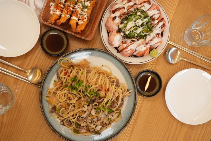  광주 동명동 맛집 연어쁘다 광주본점! 눈꽃연어볼초밥, 우삼겹묵은지파스타 너무 맛있어요
