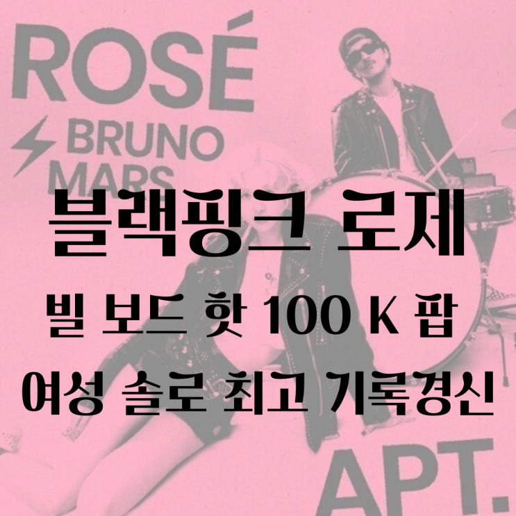 <b>블랙핑크</b> 로제, <b>빌보드 핫 100</b> K 팝 여성 솔로 최고 기록 경신